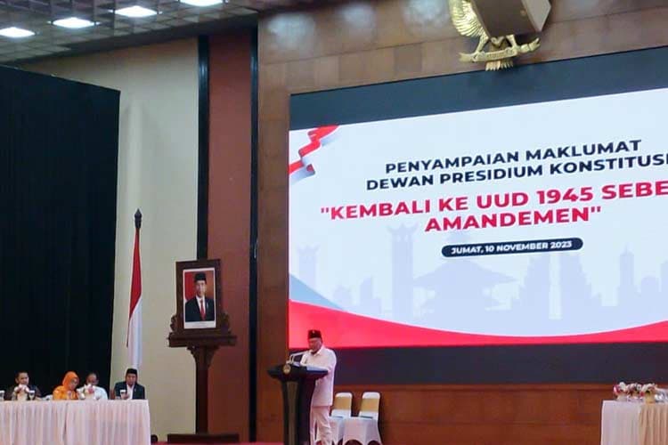 Dewan Presidium Konstitusi Desak Sistem Bernegara Dikembalikan ke UUD 1945 Sebelum Amandemen