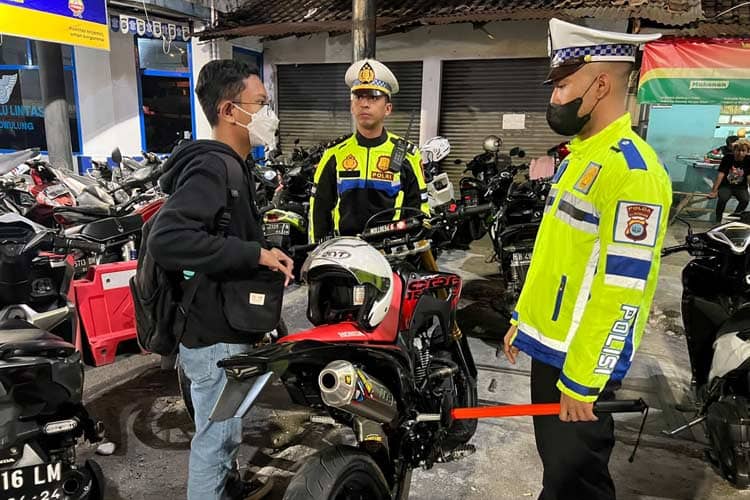 Polres Bantul Amankan Ribuan Motor Berknalpot Brong