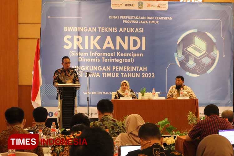 Bangun Sinergitas Layanan Arsip Berkualitas, Disperpusip Jatim Bimtek Aplikasi Srikandi