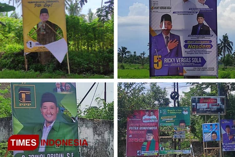 Banyak Terjadi Perusakan APK di Bondowoso, Caleg Minta Gakkumdu Tindak Tegas
