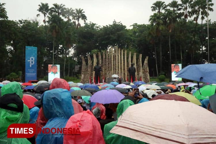 Meski Hujan, Apel HAB ke-78 Kemenag Berjalan Khidmat