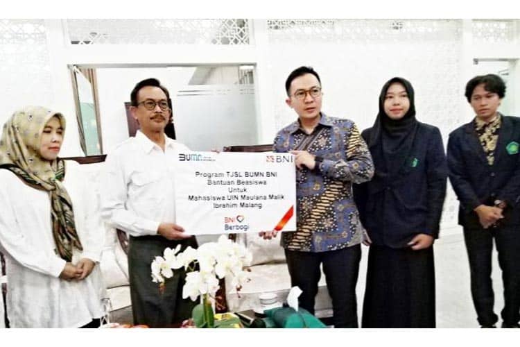 50 Mahasiswa UIN Malang Dapat Beasiswa Pendidikan dari BNI