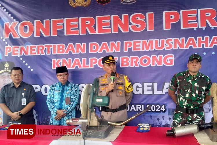 Polresta Magelang Musnahkan Knalpot Brong