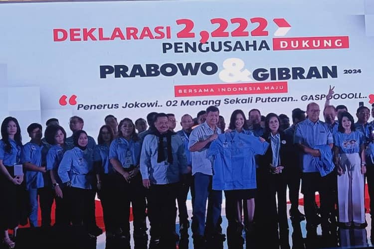 2.222 Pengusaha Bela Bangsa Deklarasi Usung Prabowo-Gibran Menang Satu Putaran