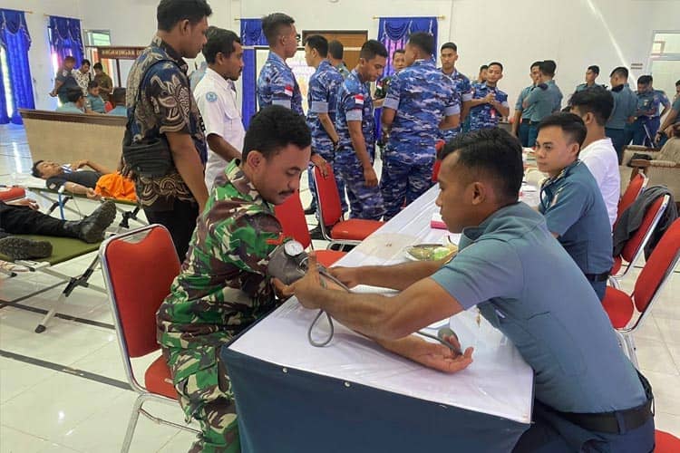 Donor Darah Warnai HUT Ke-78 Pomal, Danpuspomal: Wujud Kepedulian TNI AL pada Masyarakat