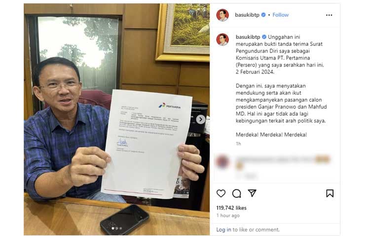 Mundur dari Pertamina, Ahok Langsung Dukung Ganjar Pranowo dan Mahfud MD
