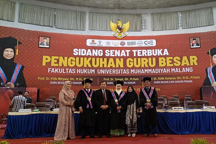 3 Gubes Baru Bidang Hukum UMM Dikukuhkan, Momentum Baru untuk Kontribusi Ilmiah dan Moralitas Bangsa