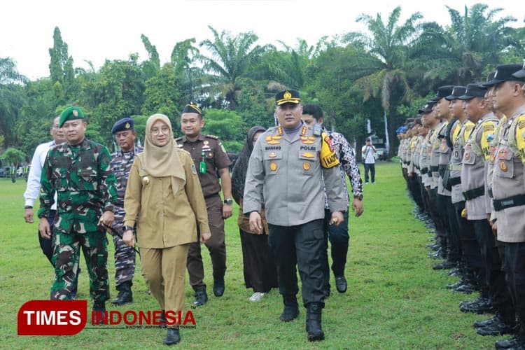 Apel Gelar Pasukan Pemilu 2024, Kapolresta Banyuwangi Jamin Netralitas TNI Polri