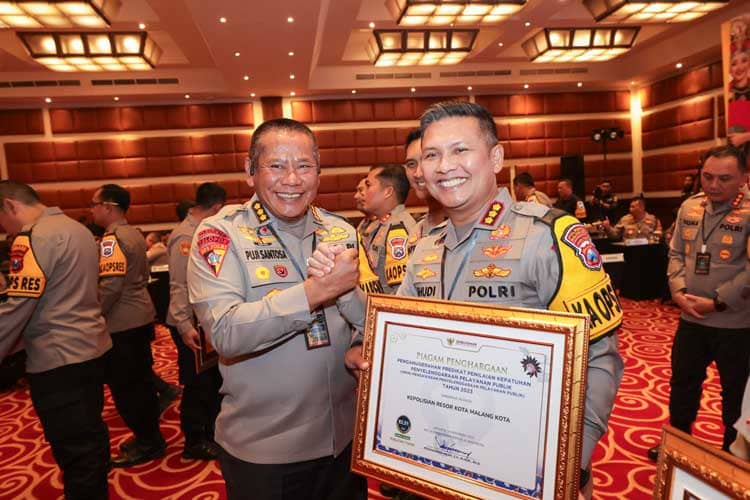 Polresta Malang Kota Dapat Pengakuan Pelayanan Publik Kualitas Tinggi dari Ombudsman RI