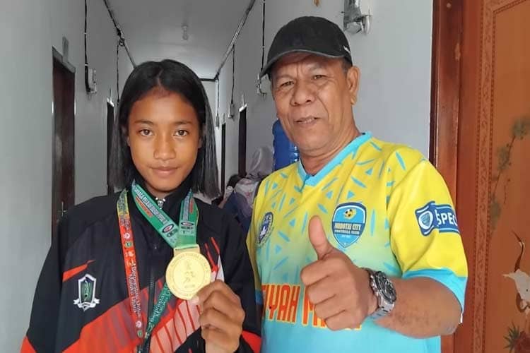 Wow! Kali Pertama Tampil, Angel Atlet Remaja Desa Bido Sumbang Medali Emas Popda untuk Morotai
