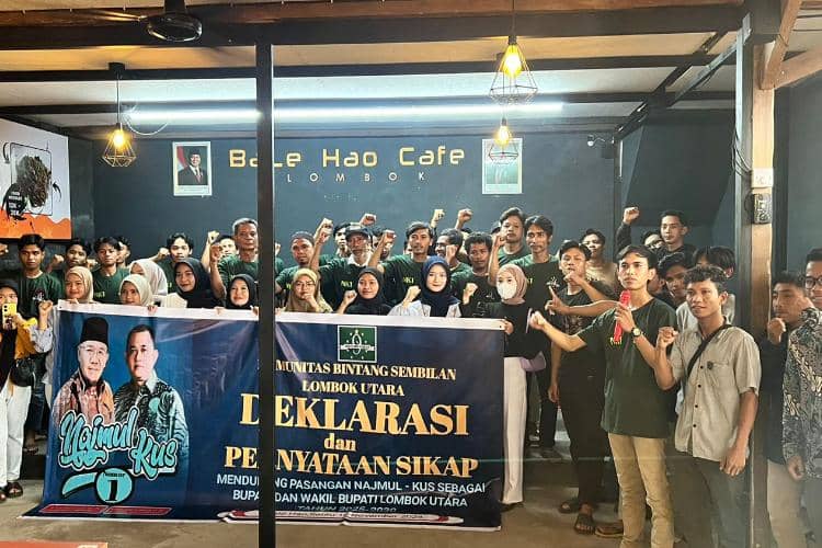 Komunitas Bintang 9 NU Deklarasikan Dukungan untuk Duet Najmul-Kus di Pilkada Lombok Utara