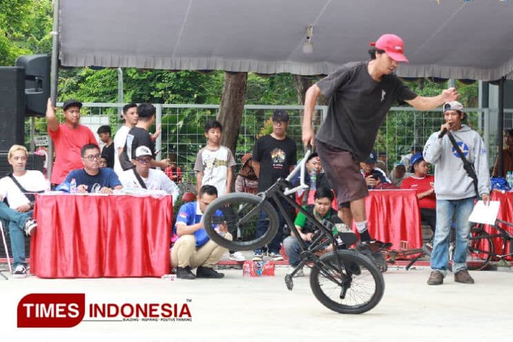 Didukung KORMI, Puluhan Rider se-Jatim Meriahkan Event BMX di Taman Bungkul Surabaya