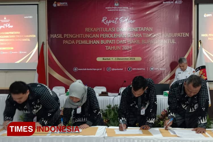 Halim-Aris Unggul di 11 Kecamatan, Raih Suara Terbanyak dalam Pilkada Bantul 2024