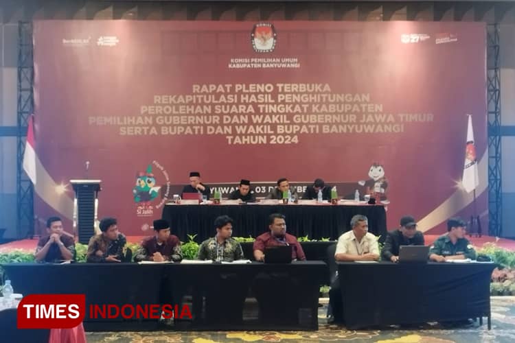 KPU Banyuwangi Gelar Rapat Pleno Rekapitulasi Hasil Suara Pilkada