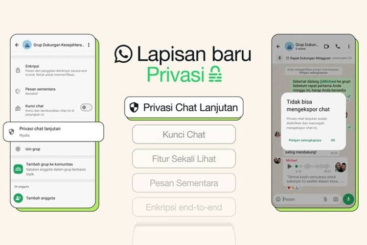 WhatsApp Luncurkan Fitur 'Privasi Chat Tingkat Lanjut' untuk Lindungi Percakapan Pengguna