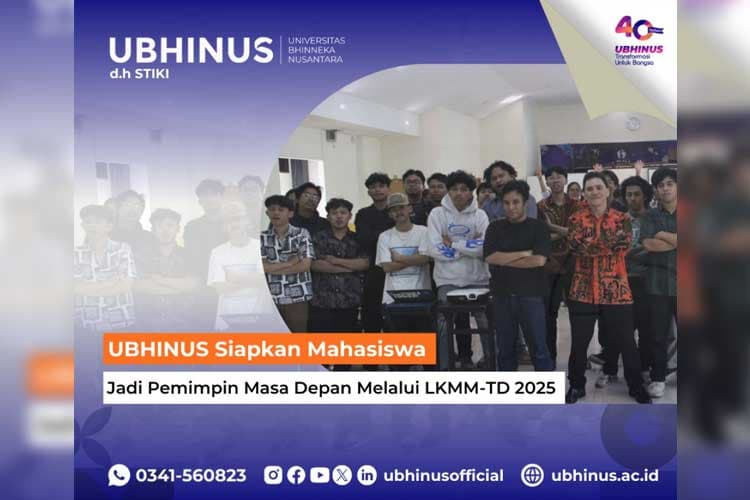 UBHINUS Siapkan Mahasiswa Jadi Pemimpin Masa Depan Melalui LKMM-TD 2025