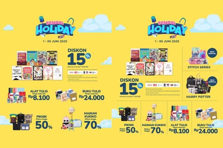 School Holiday, Promo Menarik dari Gramedia untuk Isi Liburan