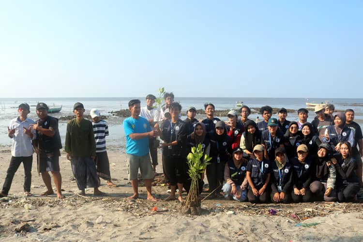 Mahasiswa FPIK UB dan Warga Watuprapat Pasuruan Tanam Bibit Mangrove untuk Rehabilitasi Pesisir