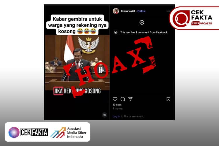CEK FAKTA: Hoaks! Rekening Kosong Selama 3 Bulan Akan Diisi oleh Negara