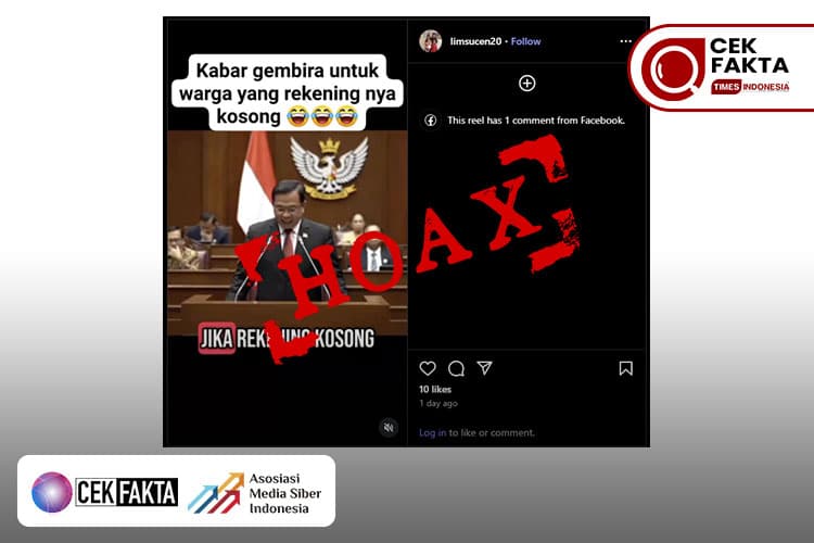 CEK FAKTA: Hoaks! Rekening Kosong Selama 3 Bulan Akan Diisi oleh Negara