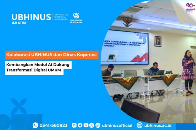 Kolaborasi UBHINUS dan Dinas Koperasi, Kembangkan Modul AI Dukung Transformasi Digital UMKM