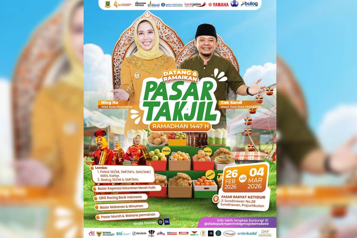 Pasar Takjil Ramadan 2026 Kota Mojokerto Kembali Digelar di Pasar Ketidur