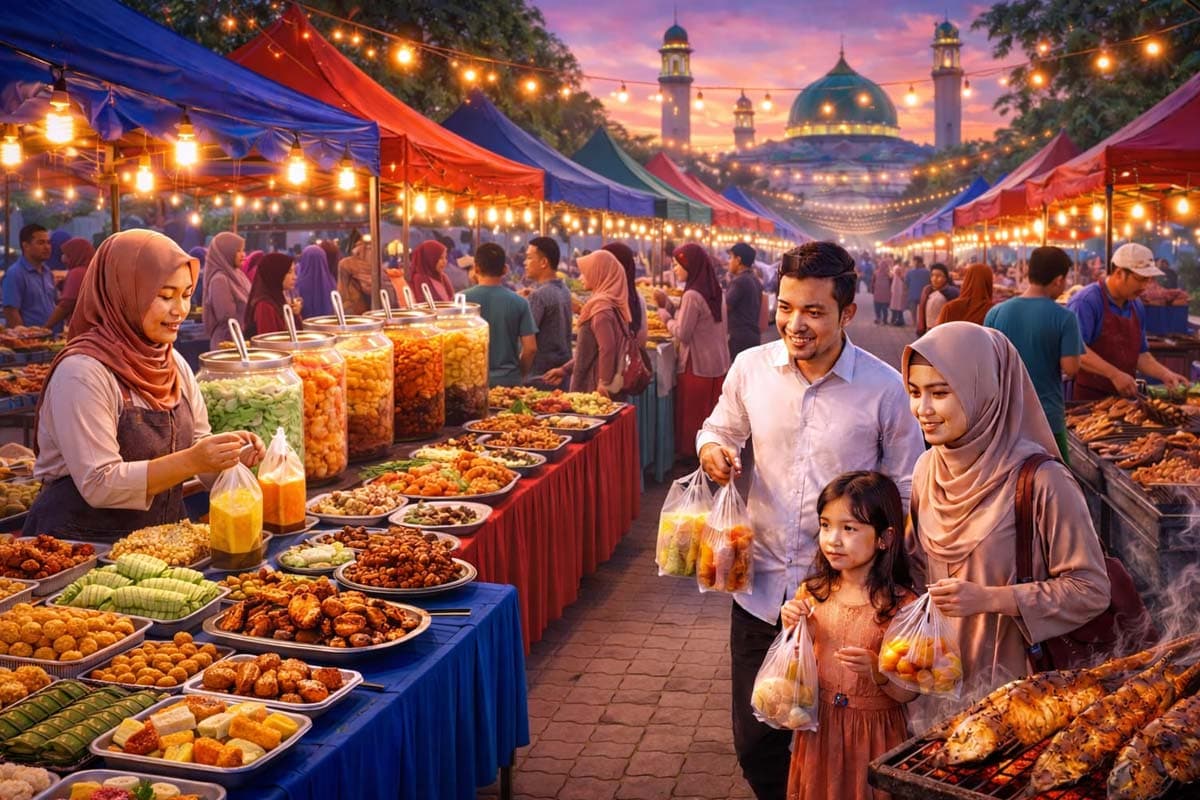 Find Thousands of Main Course and Delicacies at Pasar Takjil Ramadhan Indonesia