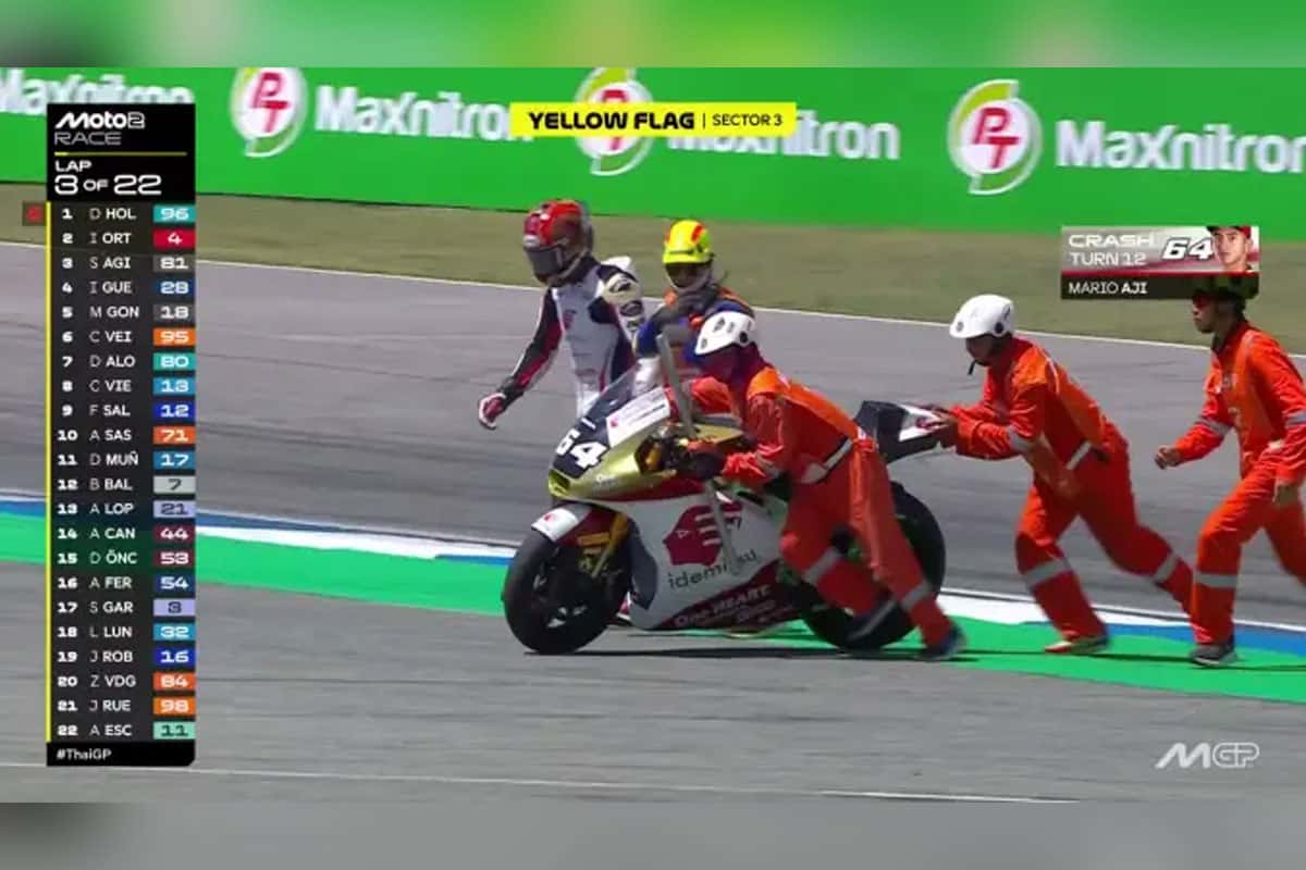 Mario Aji Gagal Finis, Moto2 Thailand 2026 Dua Kali Red Flag