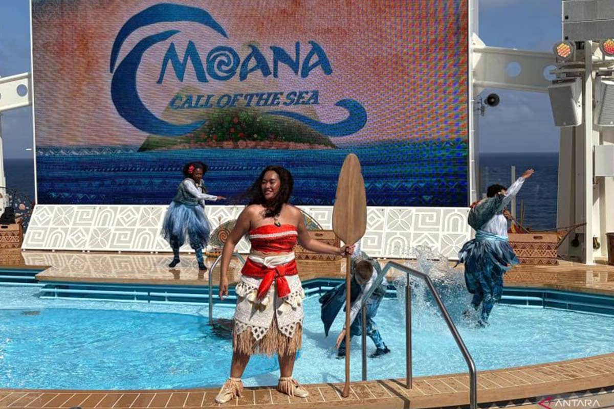 Di Atas Kapal Disney, Moana Berlayar dengan Latar Laut Sungguhan