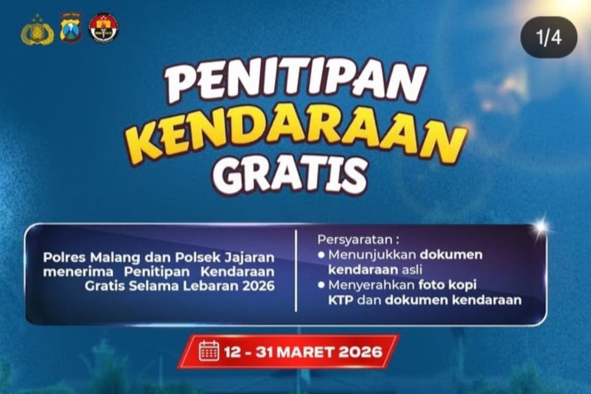 Polres Malang Buka Layanan Penitipan Kendaraan Gratis di 30 Polsek