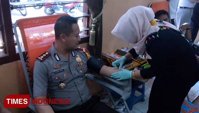 Polres Jember dan PMI Galang Kantong Darah Jelang Ramadhan