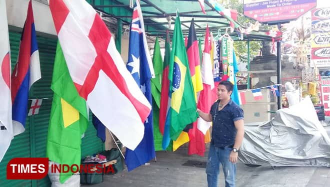 Jelang Piala dunia, Bendera Argentina dan Jerman Marak Dijual di Bali