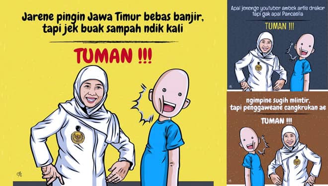 Ramaikan 'Tuman', Seperti Ini Meme Tuman Versi Gubernur Jatim Khofifah