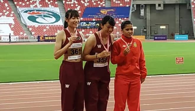 Sri Maya Sari Borong Medali Cabor Atletik Singapore Sport Hub 2019