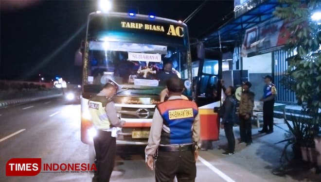 Polres Kediri Razia Bus Jelang People Power