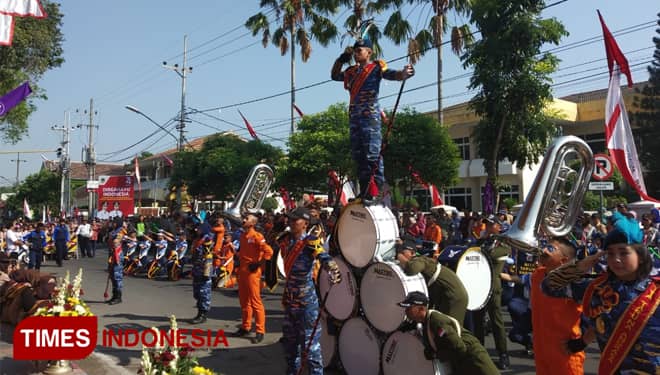 Apel Peringatan Hari Pramuka ke 58 di Kota Madiun Penuh Atraksi