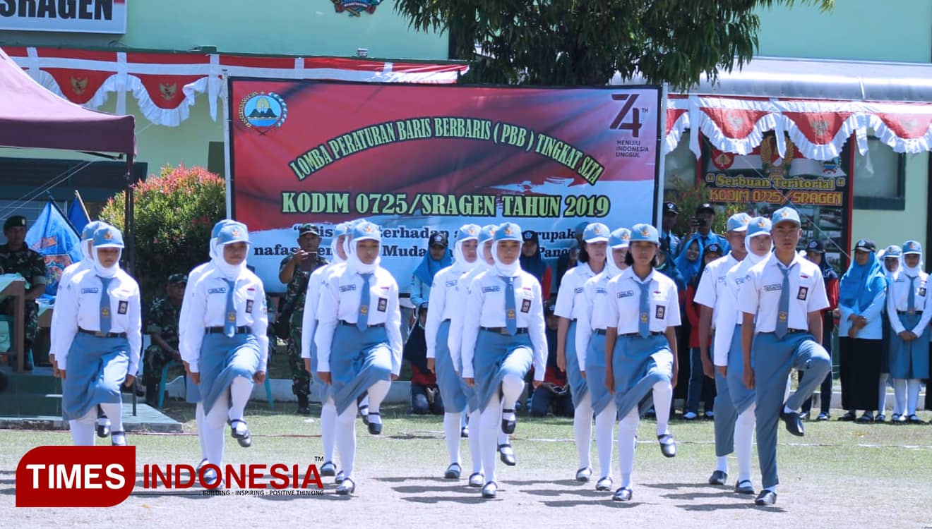 Kodim Sragen Gelar Lomba PBB Pelajar SLTA