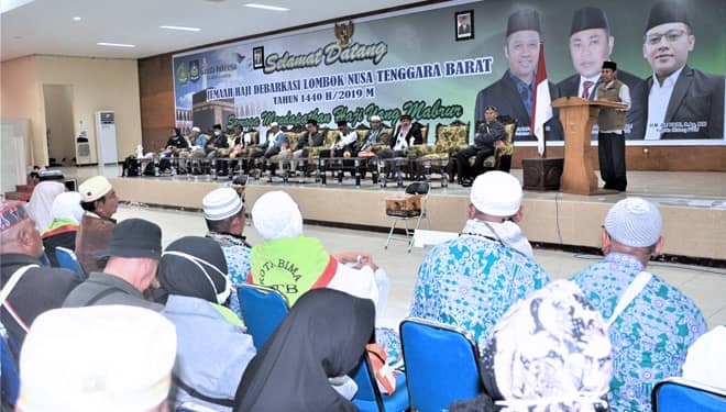Jemaah Haji Kloter Delapan Kota Bima, Bima dan Sumbawa Tiba dengan Selamat