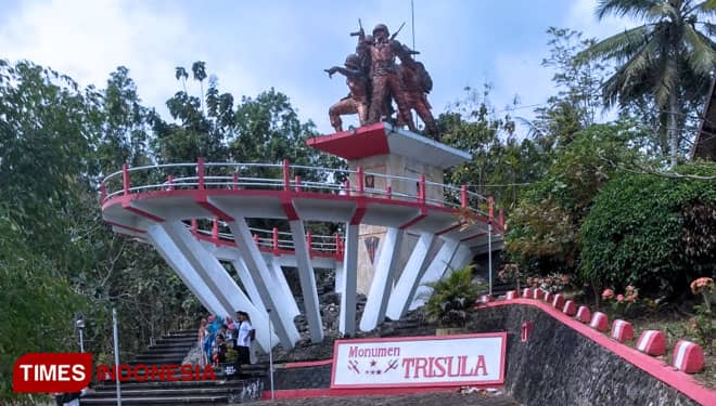Trisula Monument of Blitar to Commemorate All Heroes that Fought the Communist