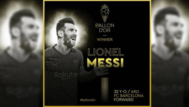 Menangi Ballon d'Or 2019, Lionel Messi Catat Rekor