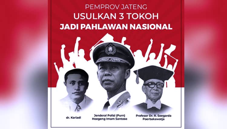 Ganjar Pranowo Usulkan Tiga Tokoh Jawa Tengah untuk Gelar Pahlawan Nasional