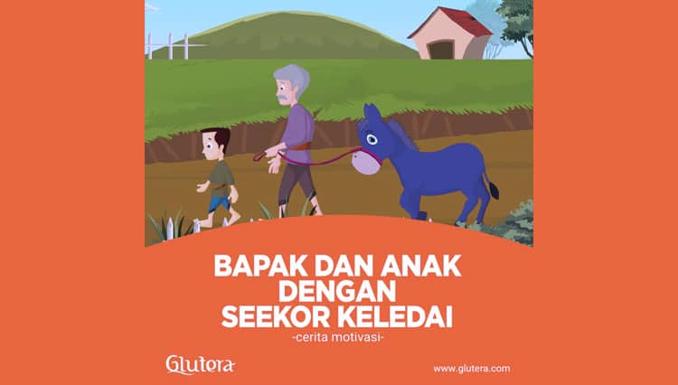 Bapak dan Anak dengan Seekor Keledai