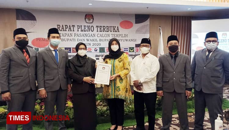 KPU Tetapkan Ipuk Fiestiandani dan Sugirah Sebagai Bupati dan Wakil Bupati Banyuwangi Terpilih