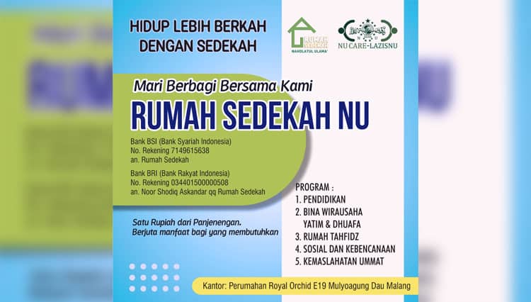 Rumah Sedekah NU, Wadah Penampung Kepedulian untuk Sesama