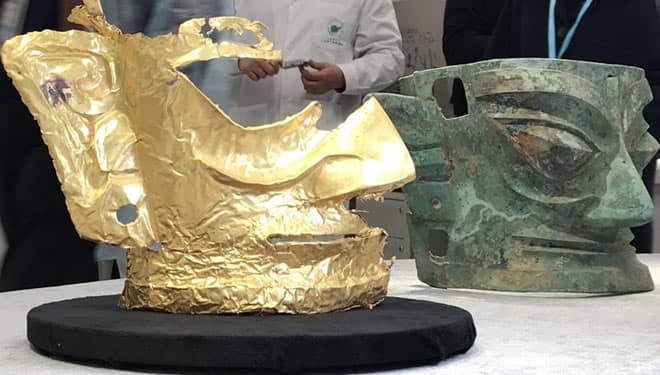 Topeng Emas Kuno 221 SM Ditemukan di China