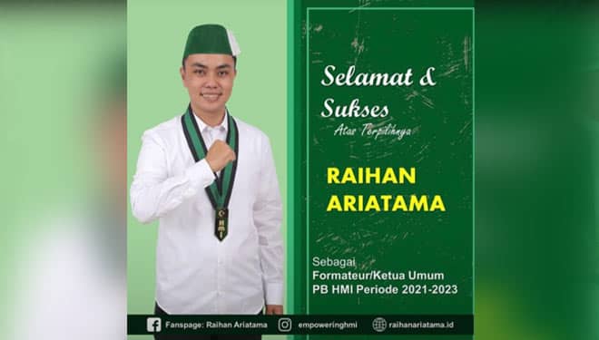 Raihan Ariatama Terpilih Menjadi Ketua Umum PB HMI, Ini Profilnya