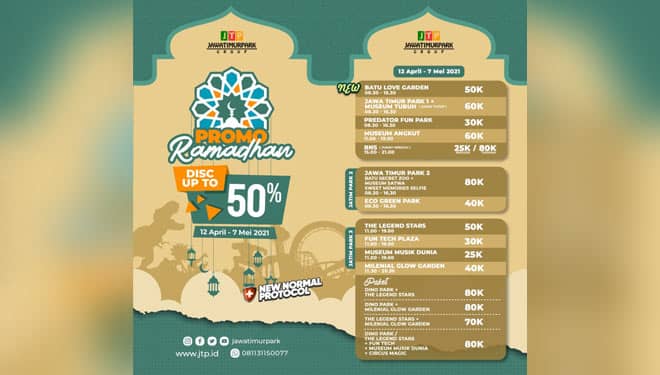 Pengunjung JTP Group dapat Diskon Harga Tiket Sebesar 50 Persen