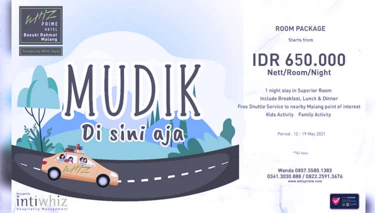 Mudik di Whiz Prime Hotel Basuki Rahmat Malang Aja!