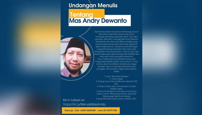 Mengenang Andry Dewanto Ahmad dengan Ajakan Menulis Obituari