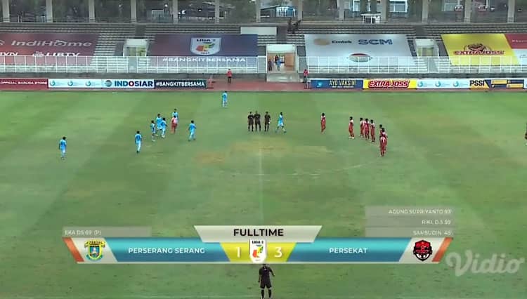 Persekat Kabupaten Tegal Taklukan Perserang dengan Skor 3-1